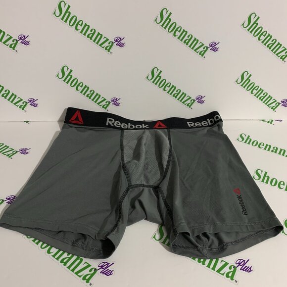 Reebok Boxer Brief Preformance Underwear Tagless Gray Black Red Mens L - Picture 1 of 5